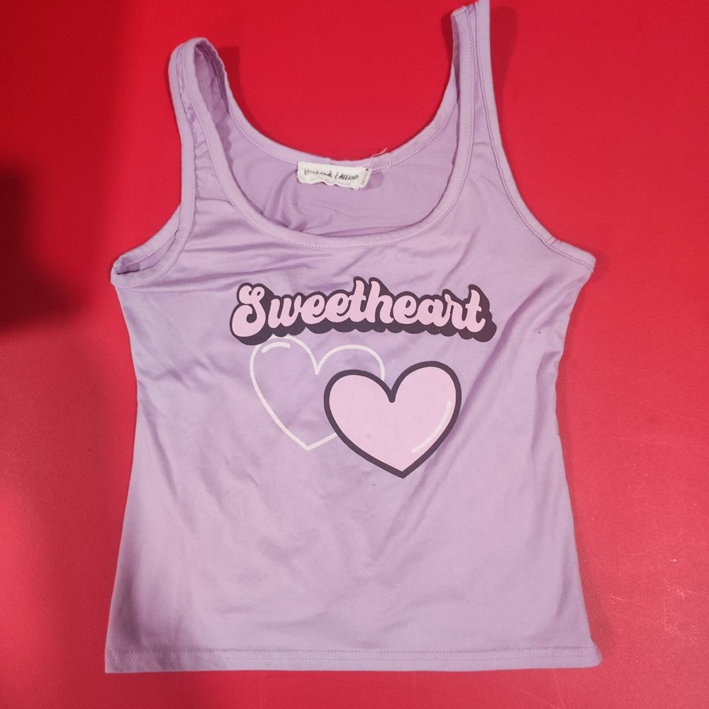 Weekend edition pink women's Tank Top size S